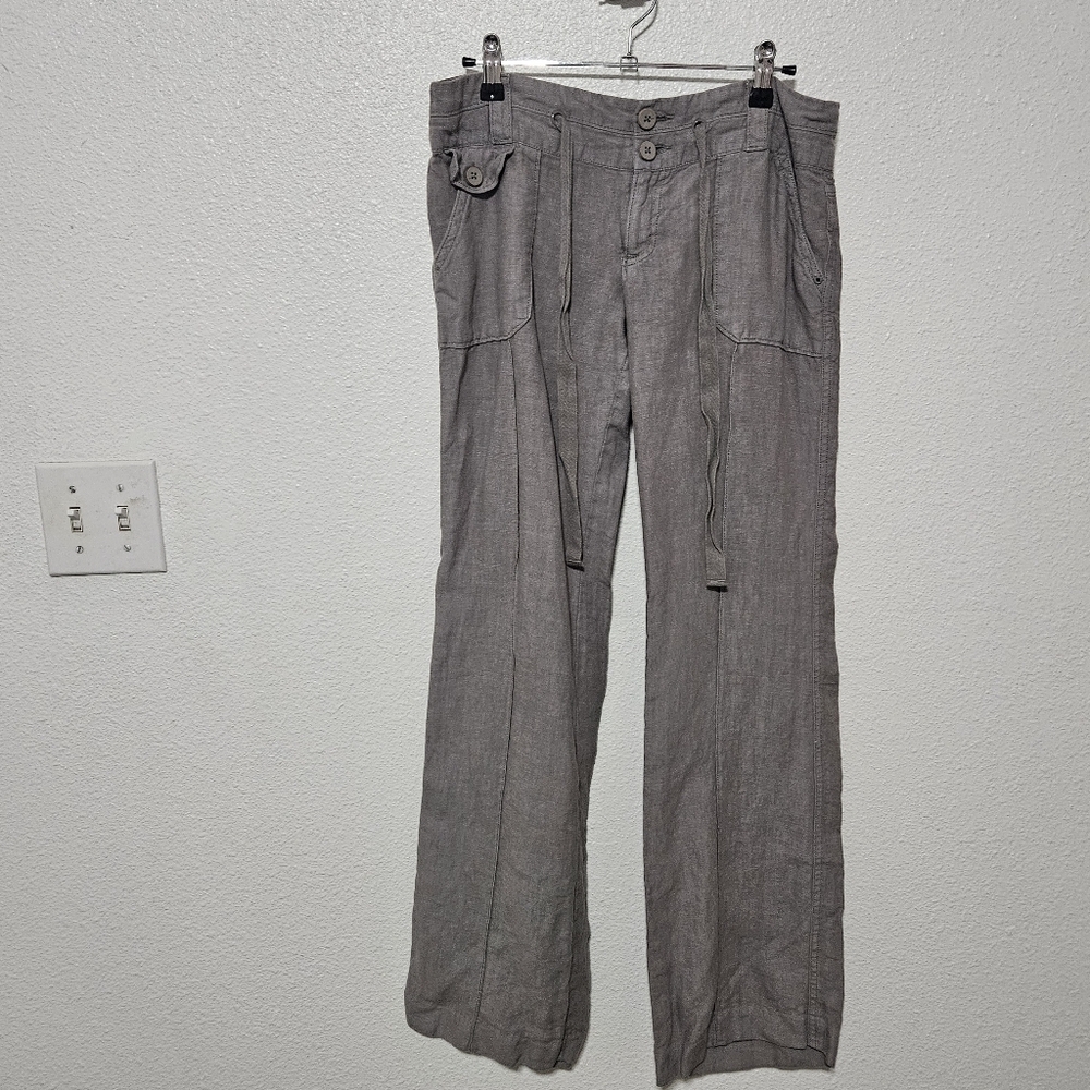 Anthropologie Hei Hei wide leg linen pants size 4